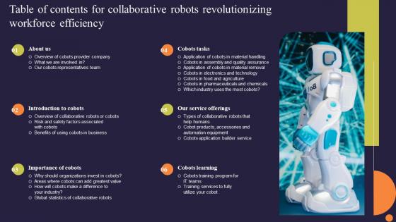 Table Of Contents For Collaborative Robots Revolutionizing Workforce Efficiency Microsoft Pdf