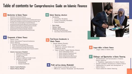 Table Of Contents For Comprehensive Guide On Islamic Finance Download PDF