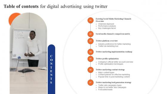 Table Of Contents For Digital Advertising Using Twitter Topics Pdf