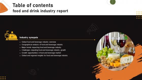 Table Of Contents For Food And Drink Industry Report IR SS V Table Of Contents For Food And Drink Industry Report IR SS V