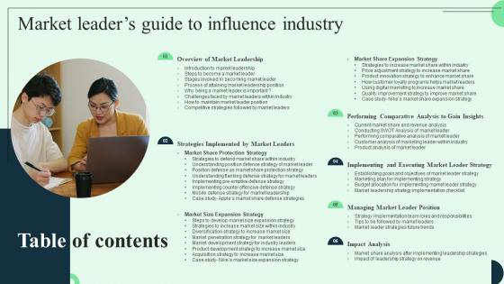 Table Of Contents For Market Leaders Guide To Influence Industry Background Pdf