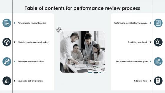 Table Of Contents For Performance Review Process PPT Example SS Table Of Contents For Performance Review Process PPT Example SS