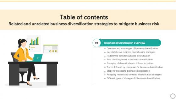 Table Of Contents For Related And Unrelated Business Diversification Strategies To Mitigate Business Risk Table Of Contents For Related And Unrelated Business Diversification Strategies To Mitigate Business Risk