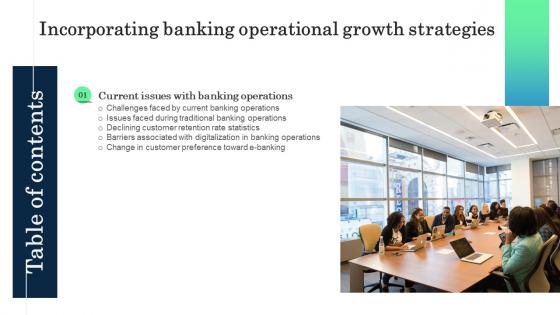 Table Of Contents Incorporating Banking Operational Growth Strategies Table Of Contents Incorporating Banking Operational Growth Strategies