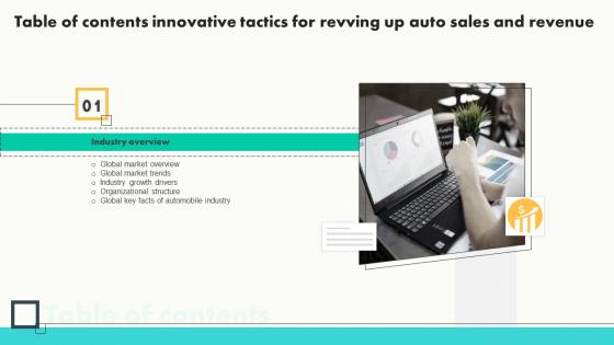 Table Of Contents Innovative Tactics For Revving Up And Revenue Strategy SS Table Of Contents Innovative Tactics For Revving Up And Revenue Strategy SS
