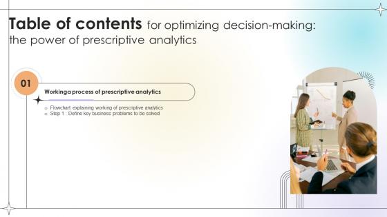 Table Of Contents Optimizing Decision Making The Power Of Prescriptive Analytics Data Analytics SS V Table Of Contents Optimizing Decision Making The Power Of Prescriptive Analytics Data Analytics SS V