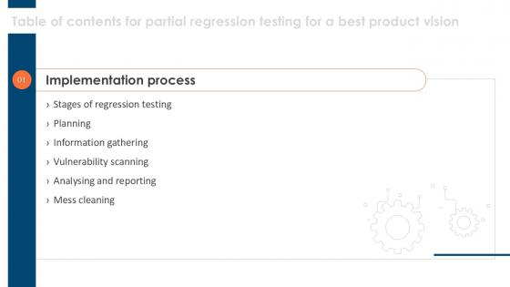 Table Of Contents Partial Regression Testing For A Best Product Vision PPT Example Table Of Contents Partial Regression Testing For A Best Product Vision PPT Example