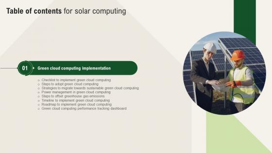 Table Of Contents Solar Computing Ppt File Example Introduction Table Of Contents Solar Computing Ppt File Example Introduction