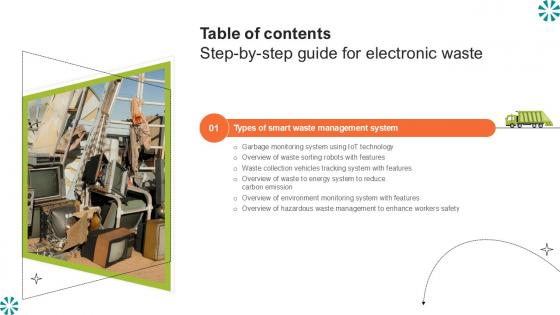Table Of Contents Step By Step Guide For Electronic Waste Ppt Sample