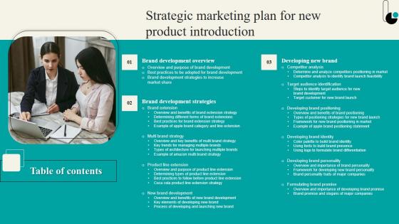 Table Of Contents Strategic Marketing Plan For New Product Introduction Formats PDF Table Of Contents Strategic Marketing Plan For New Product Introduction Formats PDF