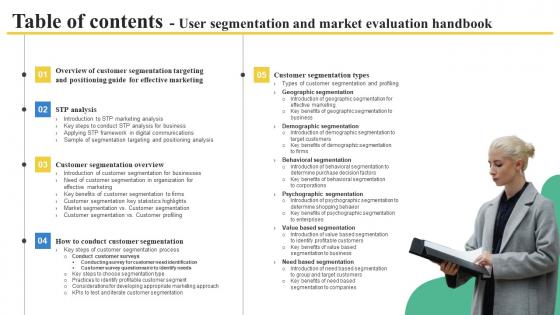 Table Of Contents User Segmentation And Market Evaluation Handbook Demonstration Pdf