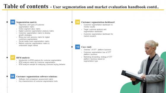 Table Of Contents User Segmentation And Market Evaluation Handbook Demonstration Pdf