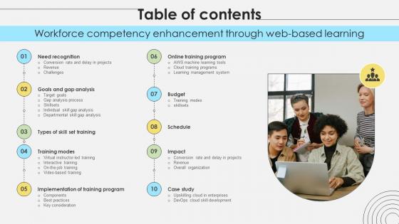 Table Of Contents Workforce Competency Enhancement Through Web Based Learning DTE SS V