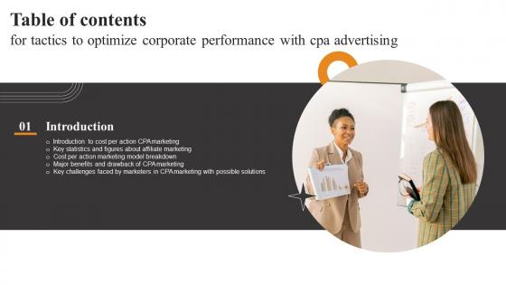 Tactics To Optimize Corporate Performance With CPA Table Of Contents Introduction Pdf