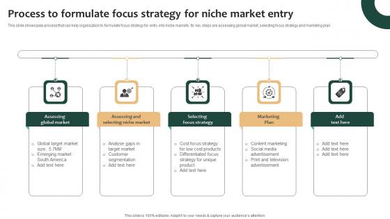 Tailored Product Approach Process To Formulate Focus Strategy For Niche Market Entry Introduction Pdf