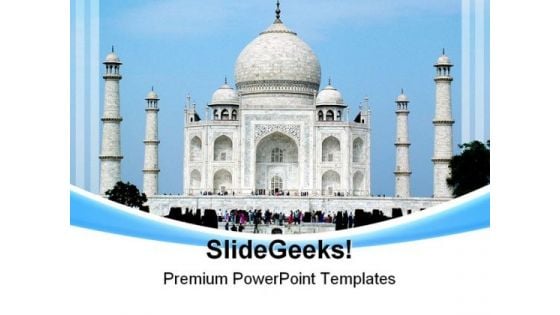 Taj Mahal India Beauty PowerPoint Templates And PowerPoint Backgrounds 0311