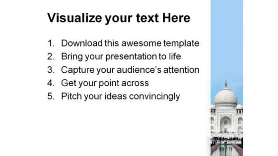 Taj Mahal India Beauty PowerPoint Themes And PowerPoint Slides 0311