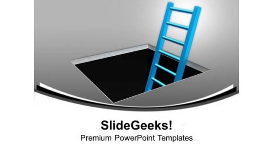 Take A Ladder To Achieve PowerPoint Templates Ppt Backgrounds For Slides 0413