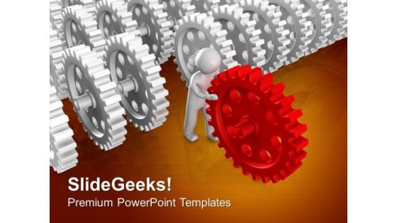 Take A Right Gear Process PowerPoint Templates Ppt Backgrounds For Slides 0713