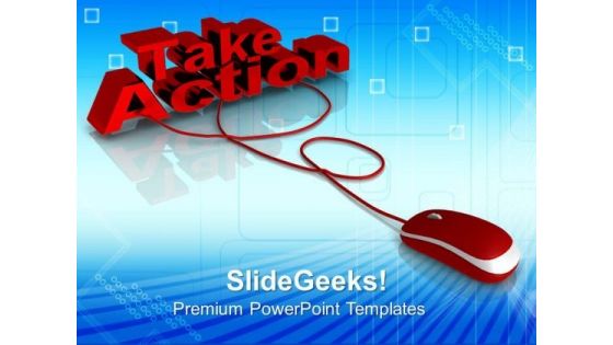 Take Action Fast Mouse PowerPoint Templates And PowerPoint Themes 0812