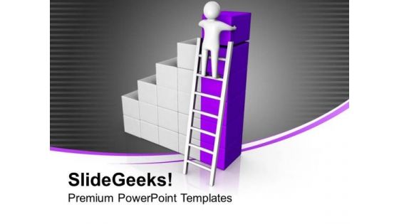 Take Ladder Of Success And Reach On Top PowerPoint Templates Ppt Backgrounds For Slides 0613