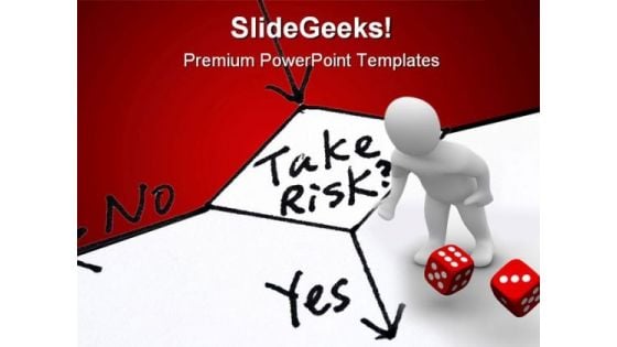 Take Risk Business PowerPoint Template 0610