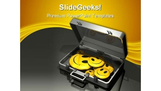 Taking Happiness Business PowerPoint Themes And PowerPoint Slides 0611