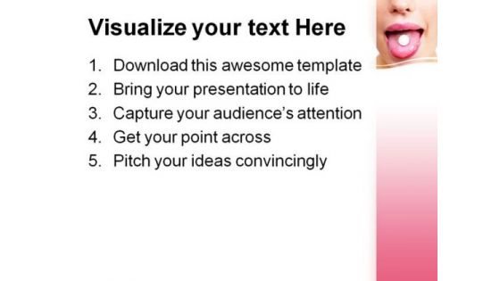 Taking Tablet Medical PowerPoint Backgrounds And Templates 1210