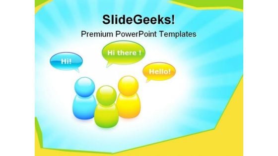 Talking Buddies Internet PowerPoint Themes And PowerPoint Slides 0911