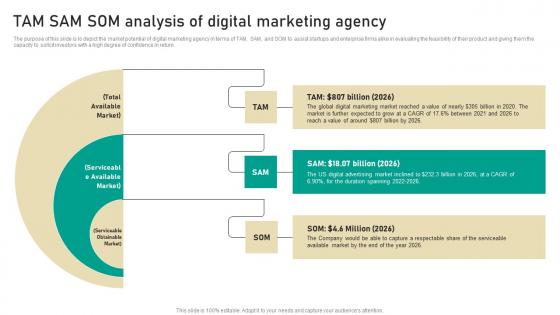 Tam Sam Som Analysis Of Digital Marketing Agency Digital Marketing Business Template Pdf