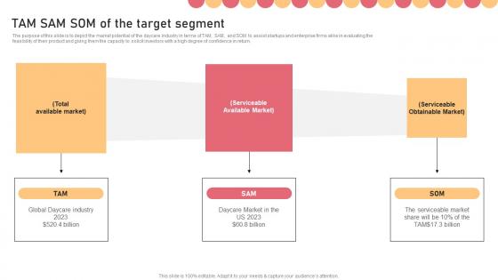 TAM SAM SOM Of The Target Segment Childcare Business Plan Background Pdf