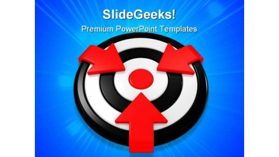 Target And Arrows Business PowerPoint Themes And PowerPoint Slides 0411