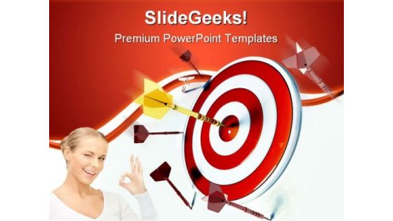 Target And Success Business PowerPoint Themes And PowerPoint Slides 0811