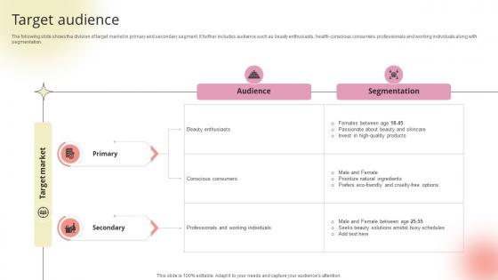 Target Audience Beauty Product Company Go To Market Strategy GTM SS V Target Audience Beauty Product Company Go To Market Strategy GTM SS V