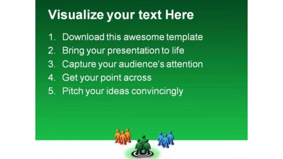 Target Best Green Team Business PowerPoint Templates And PowerPoint Backgrounds 1211