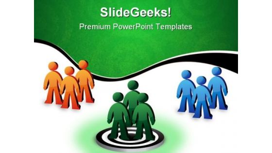 Target Best Green Team Business PowerPoint Templates And PowerPoint Backgrounds 1211