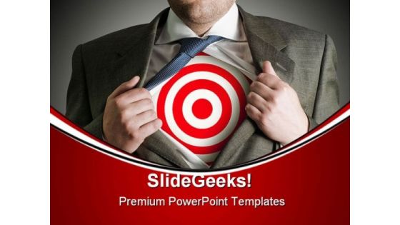 Target Businessman Business PowerPoint Themes And PowerPoint Slides 0511
