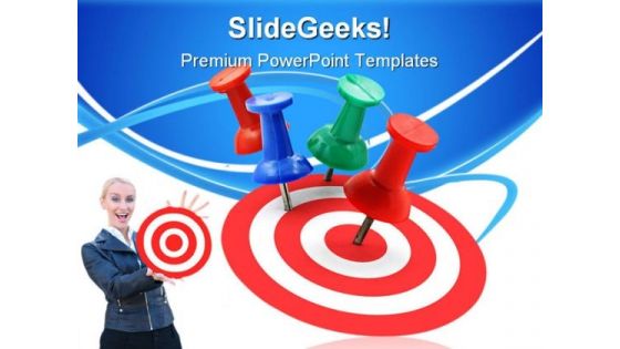 Target Concept Success PowerPoint Themes And PowerPoint Slides 0811