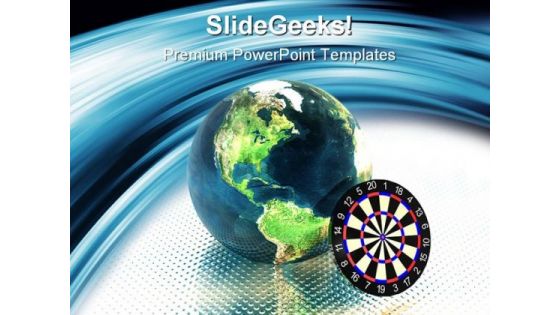 Target Earth Global PowerPoint Themes And PowerPoint Slides 0411