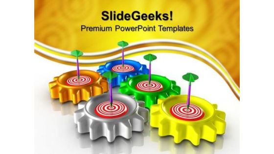 Target Gearwheels PowerPoint Templates And PowerPoint Themes 0812