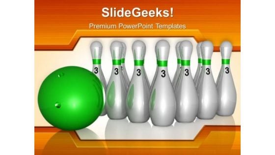 Target On Pins Game PowerPoint Templates And PowerPoint Themes 0612