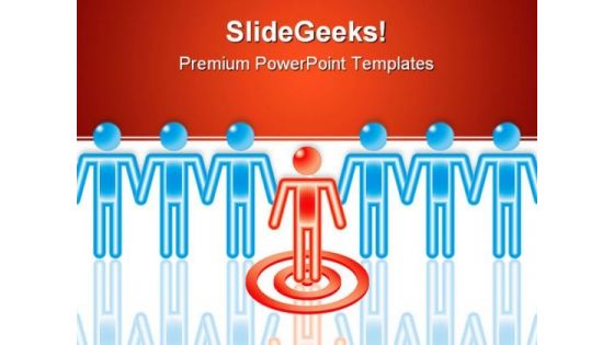 Target Red Leader Business PowerPoint Themes And PowerPoint Slides 0411