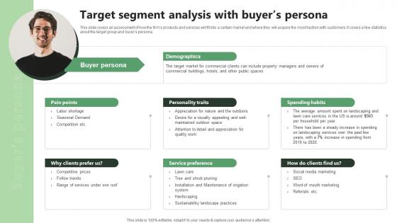 Target Segment Analysis With Buyers Persona Lawn Care BP SS V