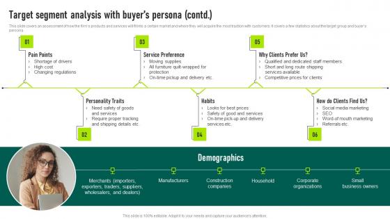 Target Segment Analysis With Buyers Trucking Services Business Plan Summary Pdf