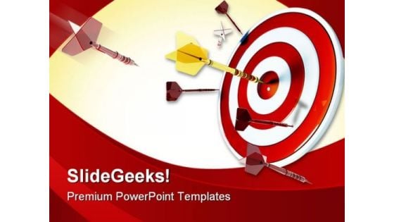 Target Success PowerPoint Template 0910