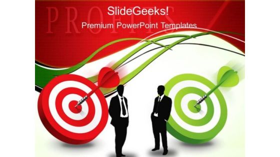 Target With Darts Profit Success PowerPoint Templates And PowerPoint Themes 0212