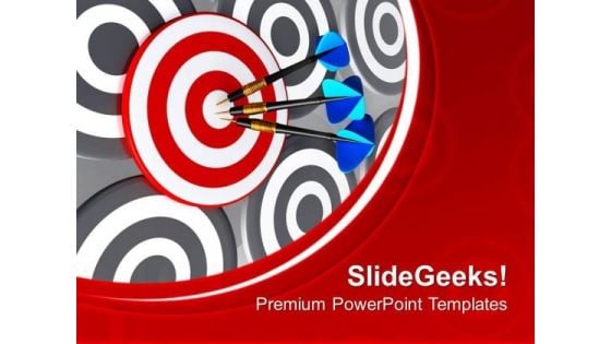 Target With Three Arrows Success Theme PowerPoint Templates Ppt Backgrounds For Slides 0413 Target With Three Arrows Success Theme PowerPoint Templates Ppt Backgrounds For Slides 0413