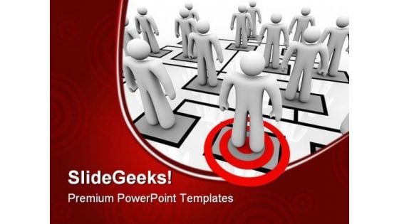 Targeted Employee Business PowerPoint Templates And PowerPoint Backgrounds 0611