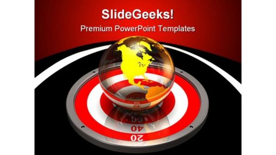 Targeting The World Business PowerPoint Templates And PowerPoint Backgrounds 0511