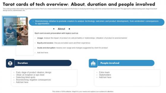 Tarot Cards Of Tech Overview About Duration Responsible Tech Guide To Manage Brochure Pdf